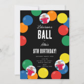 Lasst uns ein Party-Thema für Ball-Kindergeburtsta Einladung (Vorderseite)