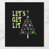 Lasst uns ein sonniges Weihnachtsfest machen Weinetikett (Einzelnes Label)