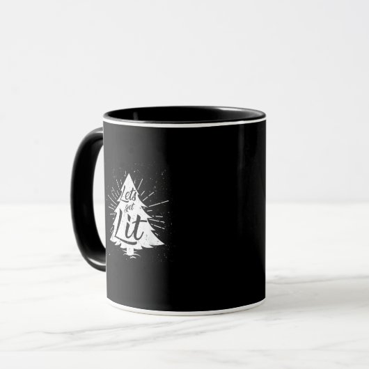 Lasst uns ein sonniges Weihnachtsgetränk trinken Tasse (Vorderseite Links)