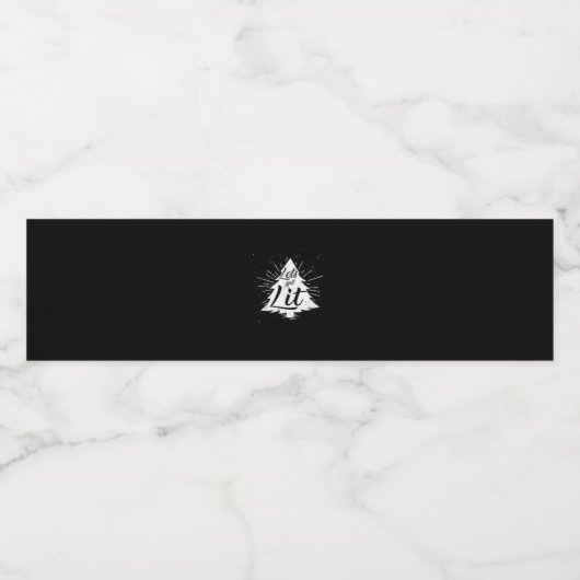 Lasst uns ein sonniges Weihnachtsgetränk trinken Wasserflaschenetikett (Einzelnes Label)