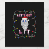 Lasst uns ein sonniges Weihnachtsgetränk trinken Weinetikett (Einzelnes Label)