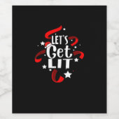 Lasst uns ein sonniges Weihnachtsgetränk trinken Weinetikett (Einzelnes Label)