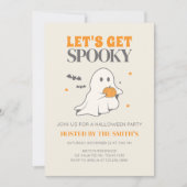 Lasst uns ein Spooky-Ghost-Halloween-Party bekomme Einladung (Vorderseite)