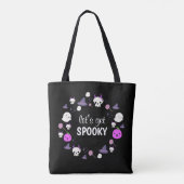 Lasst uns ein Spooky Ghost Modern Monogram Hallowe Tasche (Rückseite)