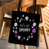 Lasst uns ein Spooky Ghost Modern Monogram Hallowe Tasche
