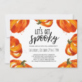 Lasst uns ein Spooky Halloween Pumpkin-Party bekom Einladung (Vorderseite)