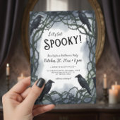 Lasst uns ein Spooky Raven Halloween-Party holen Einladung