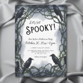 Lasst uns ein Spooky Raven Halloween-Party holen Einladung