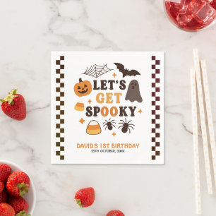 Lasst uns ein tolles Halloween Geburtstag erleben Serviette