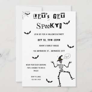 Lasst uns ein tolles Halloween-Kostüm-Party einlad Einladung