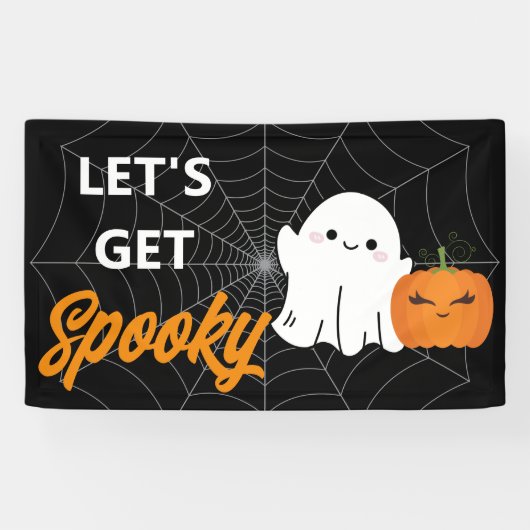 Lasst uns ein tolles Halloween-Niedlicher Geist zu Banner (Horizontal)