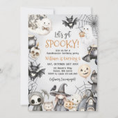 Lasst uns ein tolles Halloween-Niedlicher Geist zu Einladung (Vorderseite)