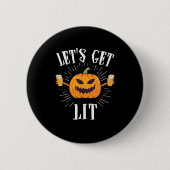 Lasst uns ein wenig Halloween-Bier trinken Button (Vorderseite)