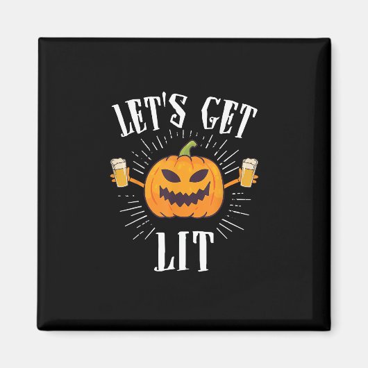 Lasst uns ein wenig Halloween-Bier trinken Magnet (Vorne)