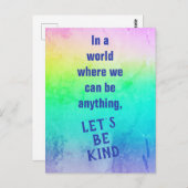 Lasst uns eine Art Regenbogen-Postkarte sein Postkarte (Vorne/Hinten)