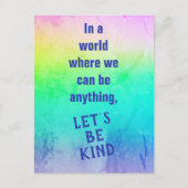 Lasst uns eine Art Regenbogen-Postkarte sein Postkarte (Vorderseite)