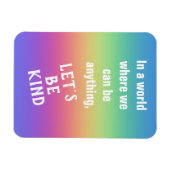 Lasst uns eine Art Regenbogenfarben leuchten Magnet (Horizontal)