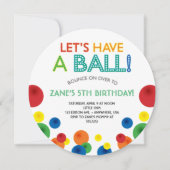 Lasst uns eine Ball-Birthday-Party-Einladung mache Einladung (Vorderseite)