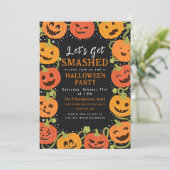 Lasst uns eine Einladung für erwachsene Halloween- (Stehend Vorderseite)