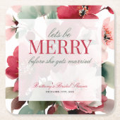 Lasst uns eine fröhliche Weihnachts-Brautparty fei Rechteckiger Pappuntersetzer (Vorderseite)
