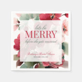 Lasst uns eine fröhliche Weihnachts-Brautparty fei Serviette (Vorderseite)