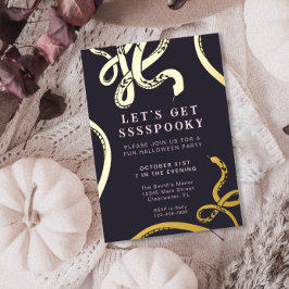 Lasst uns eine geile Schlange zu Halloween-Aufmunt Folieneinladung