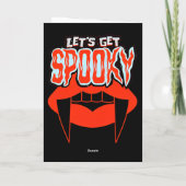 Lasst uns eine geile Vampire Fang Halloween-Karte  Karte (Rückseite)