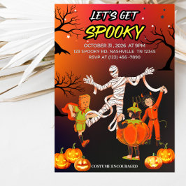 Lasst uns eine gruselige Halloween-Party feiern Einladung