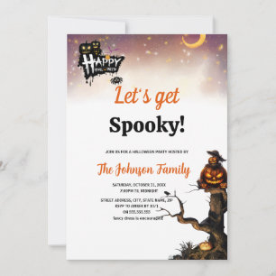 Lasst uns eine gruselige Halloween-Party-Folie bek Einladung