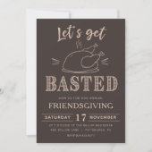 Lasst uns eine lustige Friendsgiving-Einladung bek Einladung (Vorderseite)