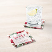 Lasst uns eine lustige Weihnachts-Brautparty feier Rechteckiger Pappuntersetzer (Vor Ort)