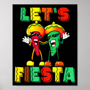 Lasst uns eine mexikanische Party zum Cinco de May Poster