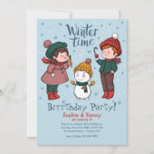 Lasst uns eine Snowman-Einladung bauen Einladung (Vorderseite)