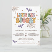 Lasst uns eine Spooky-Halloween-Party-Einladung be Einladung (Stehend Vorderseite)