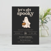 Lasst uns eine Spooky-Halloween-Party-Einladung be Einladung (Stehend Vorderseite)