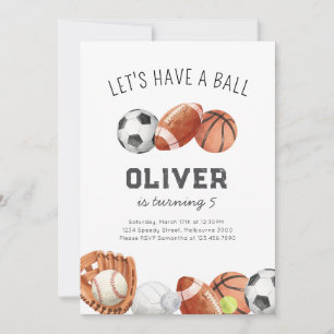 Lasst uns eine Sport-Geburtstagsfeier haben Einladung