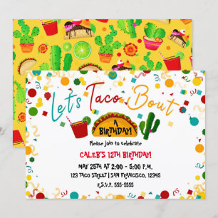 Lasst uns eine Taco-Geburtstagsfeier veranstalten Einladung
