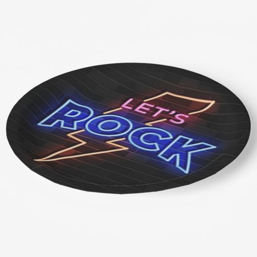 Lasst uns einen Blitzschlag schlagen Pappteller (Schrägansicht)