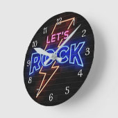 Lasst uns einen Blitzschlag schlagen Runde Wanduhr (Winkel)