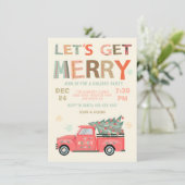 Lasst uns einen fröhlichen Urlaub Weihnachtsbaum k Einladung (Stehend Vorderseite)