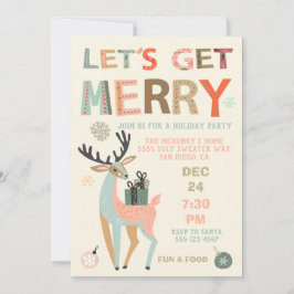 Lasst uns einen fröhlichen Weihnachts-Weihnachtskr Einladung