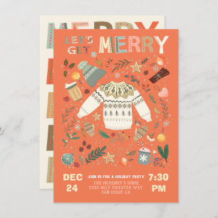 Lasst uns einen fröhlichen Weihnachts-Weihnachtskr Einladung