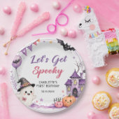 Lasst uns einen gruseligen Halloween-Geburtstag fe Pappteller (Party)