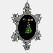 Lasst uns einen klassischen Funny Style bekommen Schneeflocken Zinn-Ornament (Links)