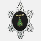 Lasst uns einen klassischen Funny Style bekommen Schneeflocken Zinn-Ornament (Rechts)