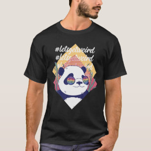 Lasst uns einen komischen Panda-Bär in einer Sonne T-Shirt