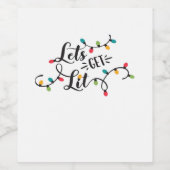 Lasst uns einen lustigen Weihnachts-Pun Classic be Weinetikett (Einzelnes Label)