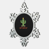 Lasst uns einen lustigen Weihnachtsklassiker bekom Schneeflocken Zinn-Ornament (Rechts)