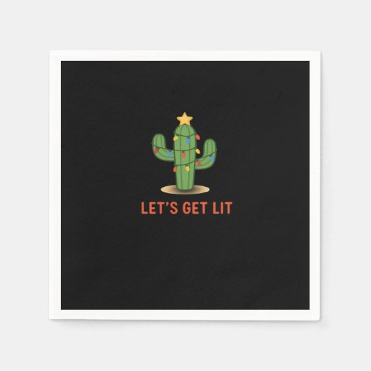 Lasst uns einen lustigen Weihnachtsklassiker bekom Serviette (Vorderseite)