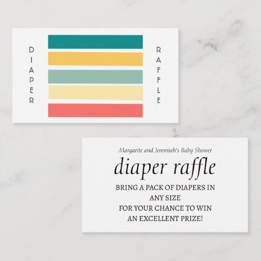 Lasst uns einen mehrfarbigen Windelturm für Beachy Begleitkarte (Vorne/Hinten)